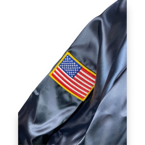 Vintage American Legion Jacket Mens Size Xl Navy Blue Satin Post 264 Color Guard - Picture 10 of 12